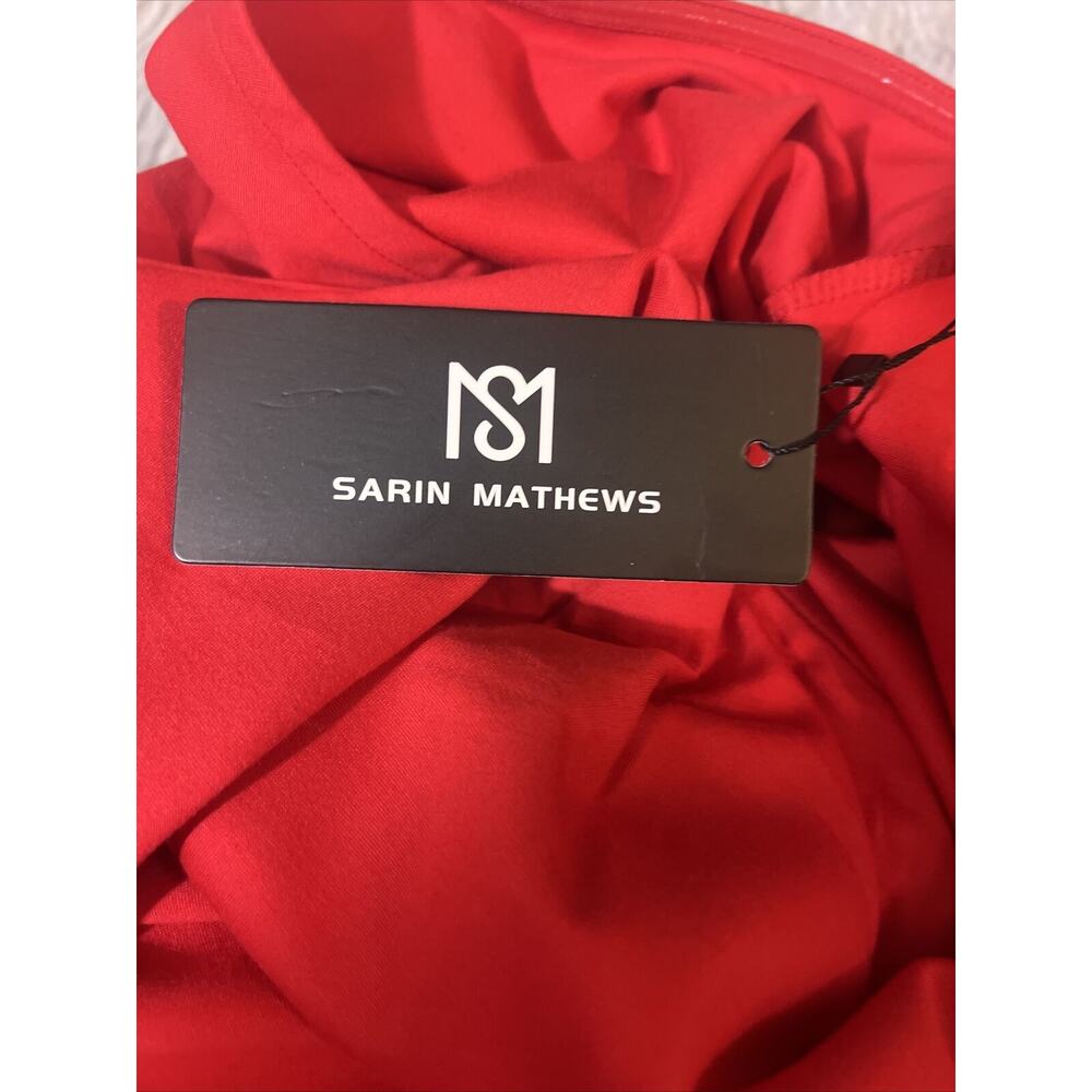 Sarin Mathews Red One Shoulder Dress  Women’s Medium NWT. - Picture 5 of 5